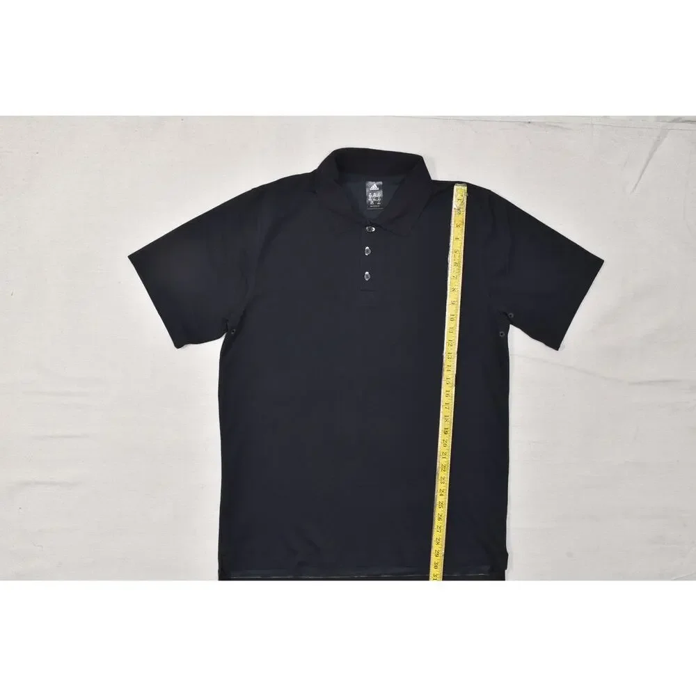 Adidas Golf Climalite 3XL2 Black Polo Shirt Men's Short Sleeve Collared Snap
